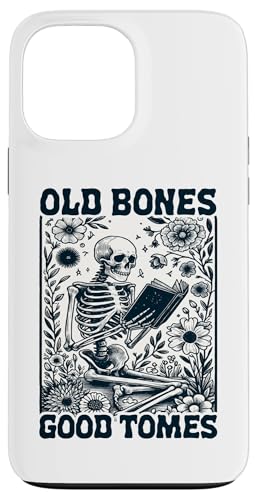 Old Bones Good Tomes Book Lover Bookworm �X�P���g���u�b�N �X�}�z�P�[�X iPhone 13 Pro Max �p