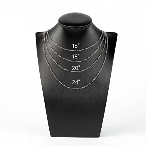 Umaokang 30 Pack Silver Chains For Jewelry Making, Stainless Steel Cable Chains Bulk Unisex Necklace Jewelry Chain (20 Inches) #TOP6