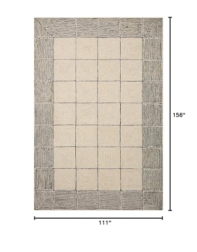 Image of Loloi Chris Loves Julia Francis Cream /Black 9'-3 inch x 13' Area Rug
