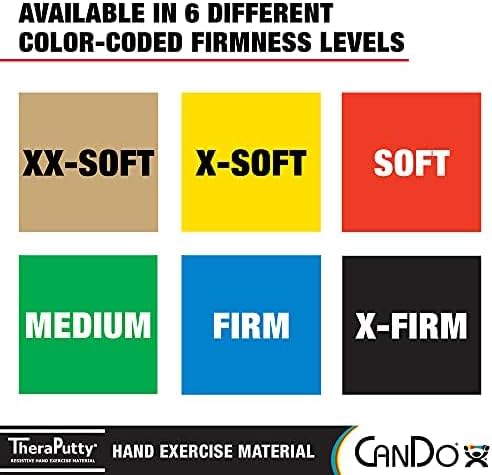 CanDo Antimicrobial Exercise Material - 2 oz -6-piece (tan-black) by Theraputty