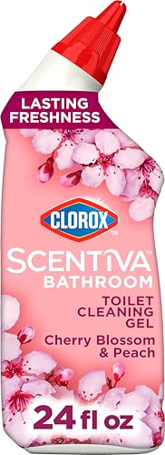 Clorox Scentiva Bathroom Toilet Cleaning Gel Cherry Blossom and Peach 24 Fluid Ounces