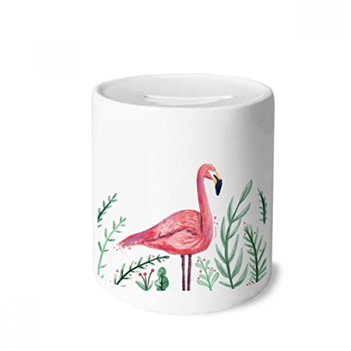 Tirelire de monnaie flamingo en céramique à offrir comme cadeau original pour anniversaire