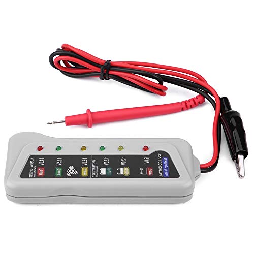 Outbit Autobatterie-Tester - 2-14,8 V Auto Van Auto Batterietester Lagerung/Wartung Ladegerät System Analysator Checker Tool, perfekt für Motorräder, Wohnmobile, Kunststoff