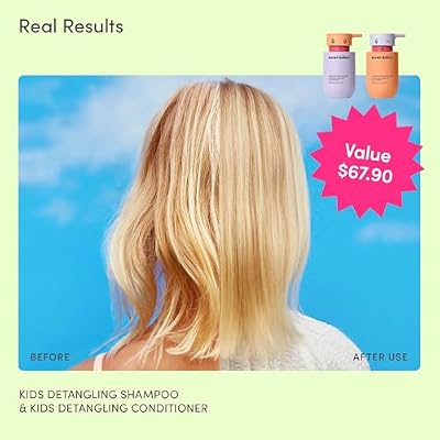 Evereden Happy Hair Duo Kids Shampoo and Conditioner Set - Clean, Vegan, Tear-Free - Detangles, Strengthens, Smooths All Hair Types