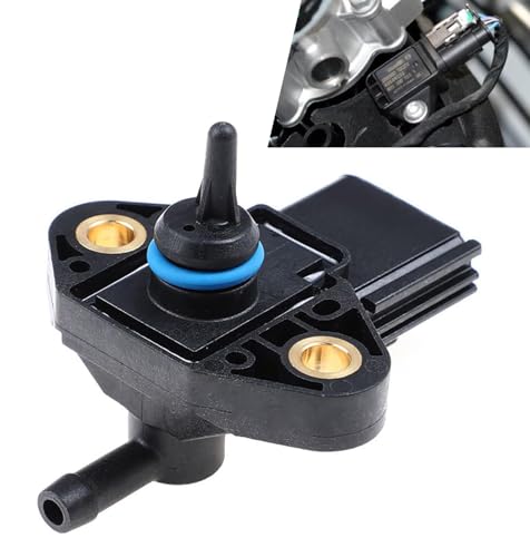 Polcatay Pack-1 Car Fuel Injection Pressure Sensor, Durable Metal Vehicle Pressure Sensor Replacement OEM #3F2E-9G756-AA 0261230093 3F2Z9G756AC Compatible with Ford Series (Black)