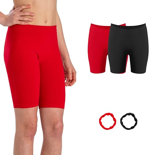 Risalti Mallas Cortas Niña Ciclista Microfibra 2 PZ - Leggins Cortos Niña, Short Niña, Shorts Niña, Leggings Niña, Pantalones Cortos Niña, Leggins Niña, Brazaletes de Regalo - Made In Italy