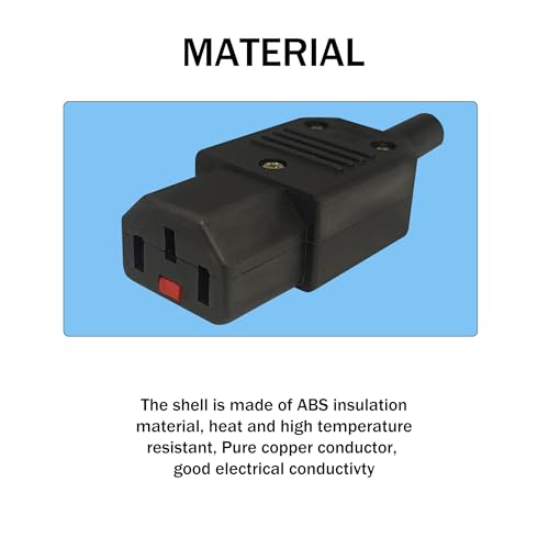Image of MX IEC C13 3‑Pin AC Female Power Connector - 10 A, 250 V | Universal Socket for UPS, Computer, PDU, PSU Cabling - Pack of 2