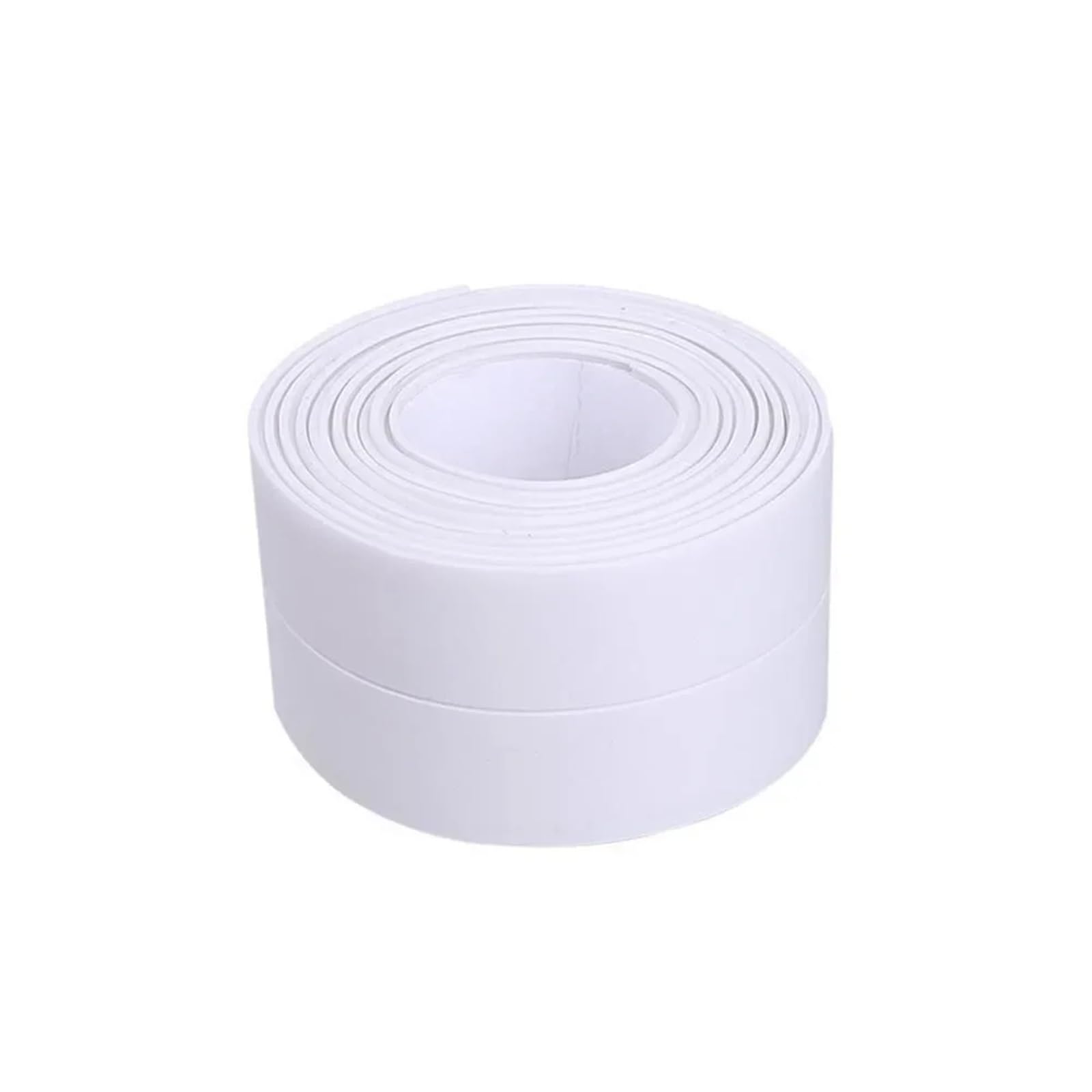 Xctdsvah White Wallpaper Border Kitchen Sealant Strip Bathroom Self Adhesive Shower Tile Sealer Household Mildew-Proof Tub Countertop Sealing(White)
