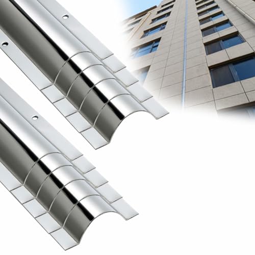 Raceway Metal Cord Cover 1 3/5in 2in 3 1/5in 4in 4 1/2in Width, Wireguard Guard Raceway Stainless Steel with Mounting Holes, Cable Concealer for Home/School/Factory(10 PCS,Outer Width 2in)