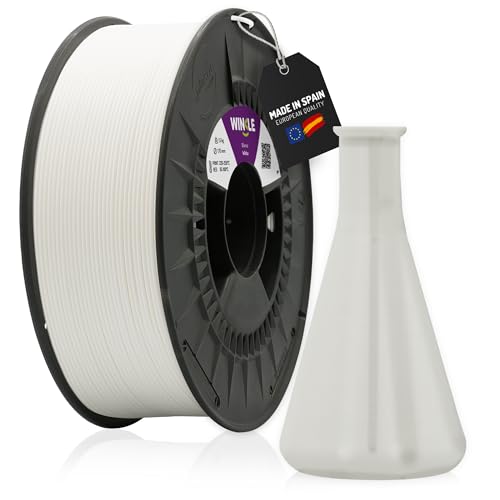 WINKLE Filamento PP (Polipropileno) Blanco | Filamento Impresora 3D | Filamento PP 1,75mm 700g | PP Blanco | Alta Resistencia al Impacto | Bobina 700g