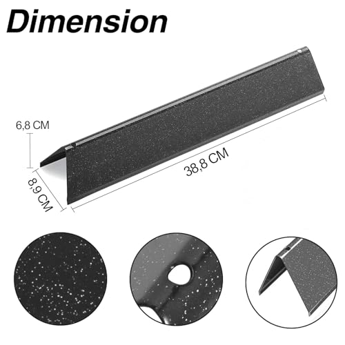 7635 38,8CM Flavorizer Bars für Weber Spirit I&II 200 ,Spirit E210/220 S210/220 Grills(mit vorderen bedienknöpfen), Porzellanemaille Aromaschienen,Hitzeschild Brennerabdeckung Ersatz,Heizplatte
