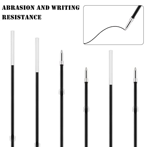 WY WENYUAN 30 Pieces Ink Pen Refills, Replaceable Ballpoint Pens Refills, Black Ink Refills 1.0mm, 4.3 inch/10.9 cm Smooth Writing Pen Refills for Retractable Pens Office School Supplies (Black)