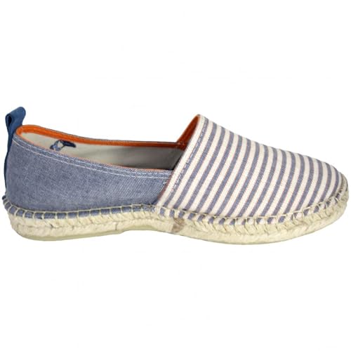 Alpargatas planas de lona azul Salvi 444-309 con plantilla de algodón cómoda 2