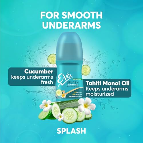 Eva Underarm Roll On Deodorant| No Alcohol No Aluminium| Chemical Free| For Fresh,Bright & Smooth Underarms(Wild Berries,Aloe & Cucumber)| For Women(25Ml Pack of 3) thumbnail 14