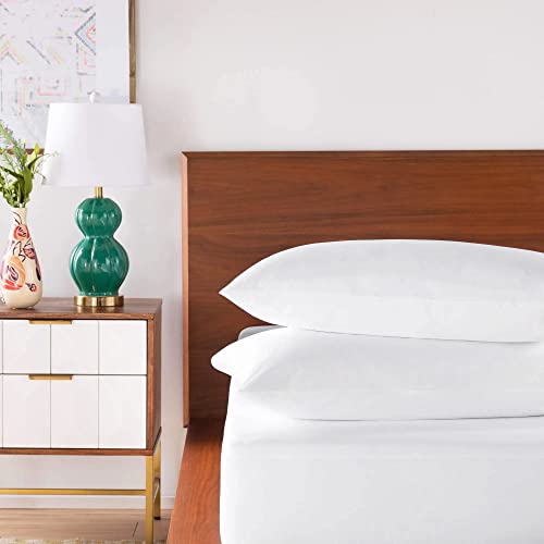 Visi-One Karin Maki King Zippered Pillow Protectors Pack Of 2 100% Polyester Jersey Waterproof Soft & Breathable Bed Pillows Encasement Covers - (20 X 36 Inches), White #TOP26