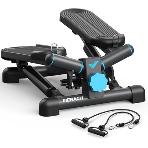 MERACH Mini Stepper for Exercise, Twist Stair Stepper 330LBS Capacity, Stepper Exercise Equipment with Resistance Bands for Full Body Workout at Home Cover