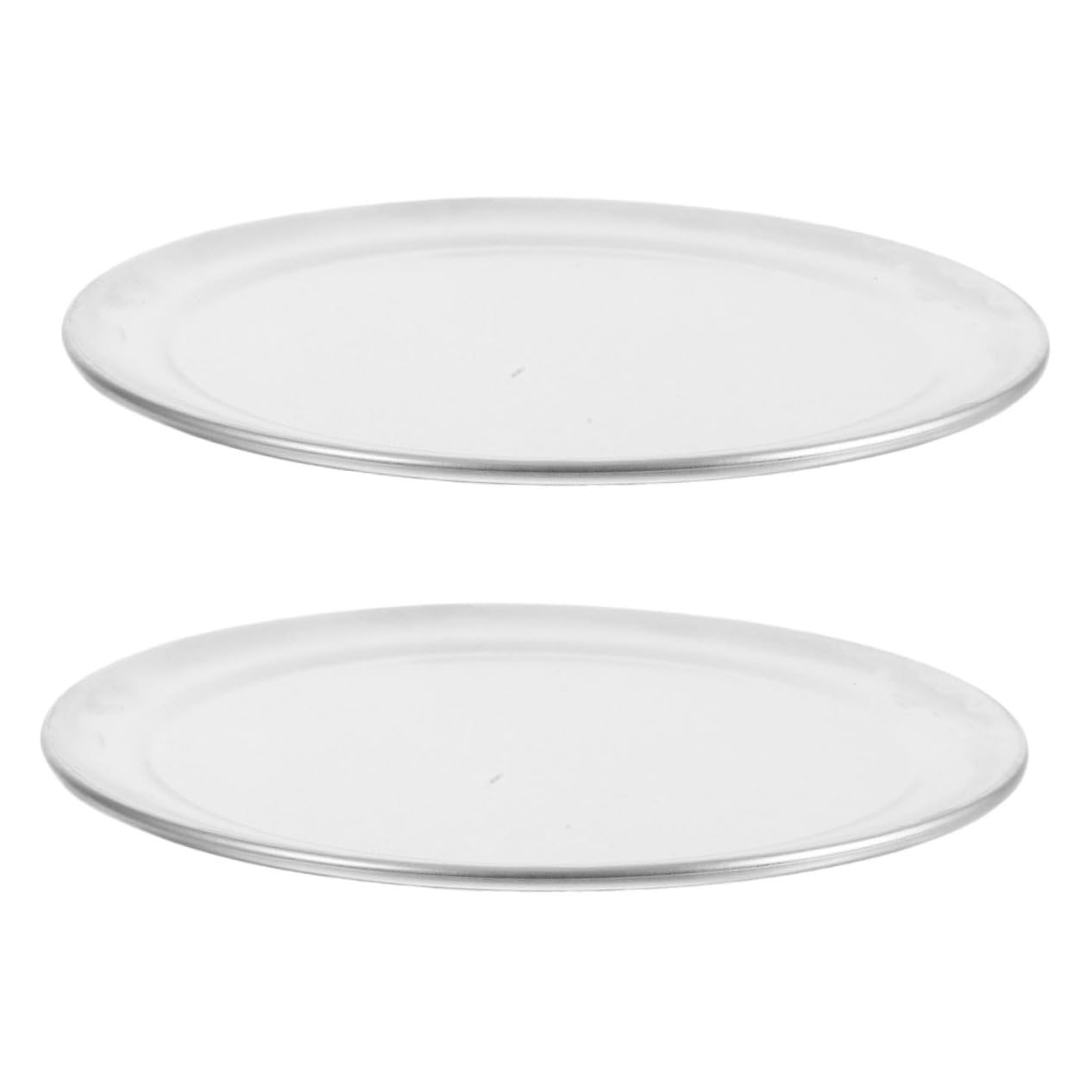 VICASKY 2pcs Nonstick Pizza Baking Pan Stainless Steel Round Pizza Trays for Oven Large Design for Family Gatherings Parties Robust Heat Resistance Easy Clean
