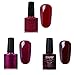Produktbild Elite99 Shellac UV LED Gel auflösbarer Nagellack 7.3ml 3 Farben Rot, Nagelgel Farbgel Farblack (3 x 7.3ml)