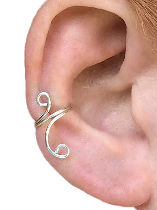 Non Pierced Ear cuffs Silver Cuff, Conch Earring, No