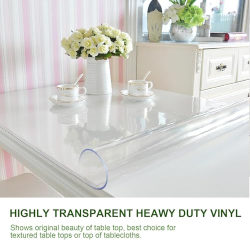 Nappe en plastique transparent pour éviter les taches et rayures sur la table - 7