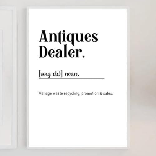 Classydesigns Impression d'antiquités | Cadeaux | Cadeau d'anniversaire | Définition d'antiquités pour lui et elle | Impressions numériques