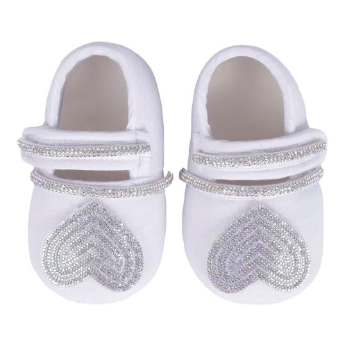 coco candy White Ethnic Booties with Heart Shape Motiff Shoes for Girls Soft Warm Comfortable Anti-Slip New Born Infant shoe Baby Footwear gift for little one Walking & Daily Wear-picture-25
