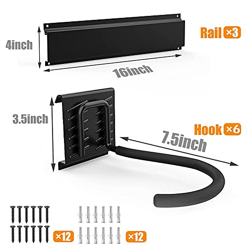 Torack Bike Storage Rack, 6 Bike Rack Wall Mount Home And Garage Organizer, Vertical Bicycles Hanger Hooks For Indoor Space Saving #TOP5