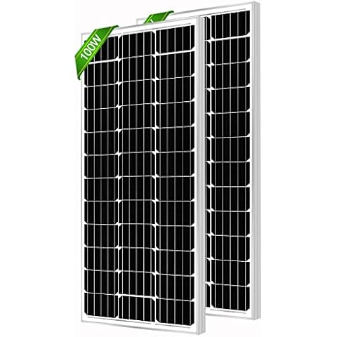WERCHTAY Solarpanel 200w 12V/24V Monokristalline, Solarmodule Hocheffiziente Modul PV Power Ladegerät Solarpanele für Häuser Camping RV Batterie Boot Caravan und andere Off Grid Anwendungen Cover