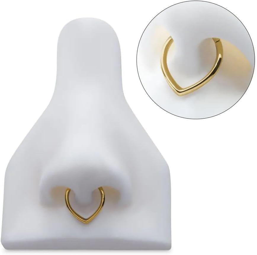 Pierced Owl 16GA 24KT Gold PVD ASTM F-136 Implant Grade Titanium Teardrop Shaped Hinged Segment Clicker Ring - Image 4