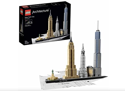 Image of Lego Architecture New York City Skyline Building Blocks for 12+ Yrs - 598 Pieces, 21028
