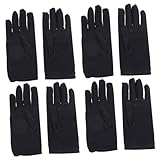 NOLITOY 4 Paare Herren Arbeitshandschuhe Elastisch Schutz handschuhe für Schmuckhandel Etikette Handschuhe Xl Schwarz Wiederverwendbar Komfortabel für Industrie Garten Reinigung und