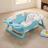 Bebbly Bañera para Bebé: Moderna Tina de Baño Plegable para Bebé, con Sensor de Temperatura y Cojín Antideslizante,...