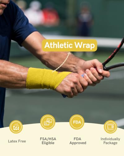 Image of FriCARE Self Adhesive Bandage Wrap, Medical Tape in First Aid Kit, Fresh | Elastic Cohesive Bandages for Sports /Vet /Wrist Ankle Wounds, 2 Inches X 5 Yards, Latex-free 6 Rolls