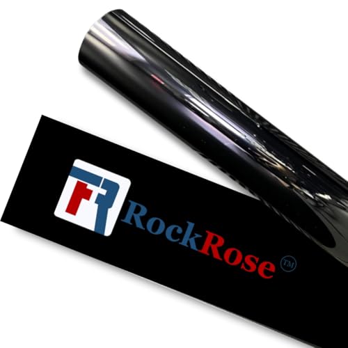 Image of RockRose 20% Nano Ceramic Car Window Tint 12 in x 100FT 2PLY Privacy Film Heat Block, 99% UVR, and 85% IRR Block for Auto or Home Strong Adhesive, Easy Shrink, Plotter Friendly - Charcoal