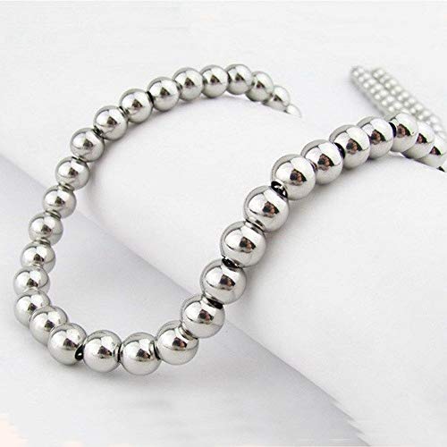 Image of Necklace or Bracelet for Women and Men, Beaded Chain Stainless Steel, Handmade Jewelry, Thick of 6-8MM and Length of 7-40 inch Optional