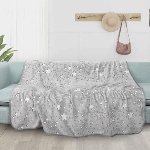 Qyjhska Couverture polaire avec strass étoile pour enfants, couverture en flanelle de salon, couvre-canapé, pour toutes saisons, 150 x 120 cm (150 x 200 cm) Cover
