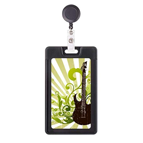 Étui rétractable pour carte évite les rayures badge guitare vert utile