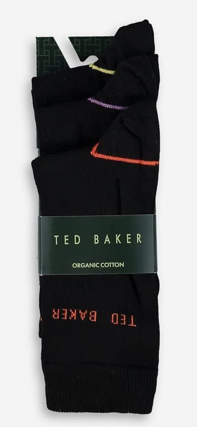Ted Baker Mens 3 Pack Organic Cotton Socks > One Size UK 7-11 EU 41-46