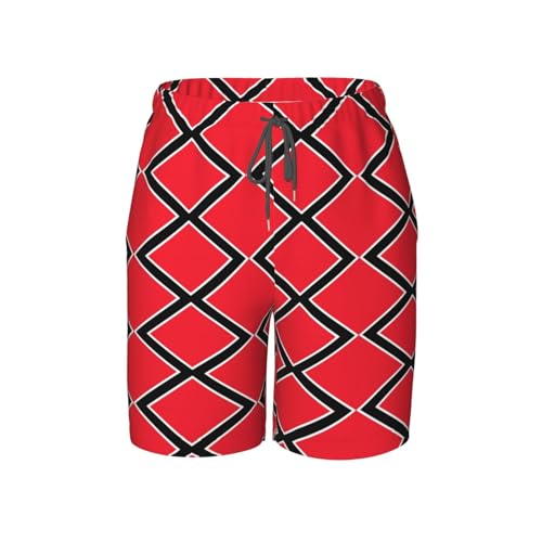 Flag of Trinidad and Tobago Youth Beach Pants, Soft and Breathable, with Drawstring Waist, Suitable for Sports and Leisure.