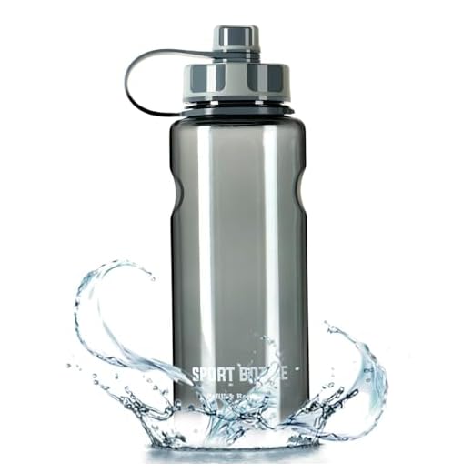 Botella Agua Deporte 1,5 Litros Water Bottle Con Filtro,Sin BPA,Prueba de Fugas Reutilizables Plastico Botella de Agua Deportiva para Deporte, Gimnasio, Gym, Bicicleta