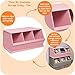 Badger Basket Stackable 3-Bin Storage Cubby - Modular Toy and Craft Organizer with Wide Mouth Bins, Expandable Design, Solid Panel Construction - Compatible with Other Units - Pink