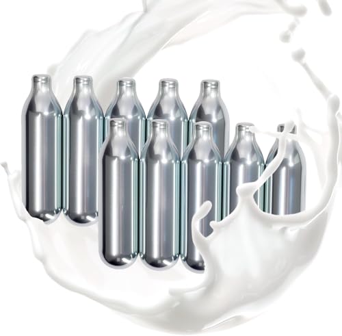 LJJALKY Whipped Cream Charger 8g 10 Pack Refill Set for Cream Dispensing Tools, Home Baking,...