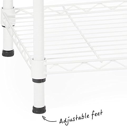 Shopfitting Warehouse White Light-Duty Chrome Wire Shelving Unit - 5 Shelves, H1500 x W750 x D350 mm