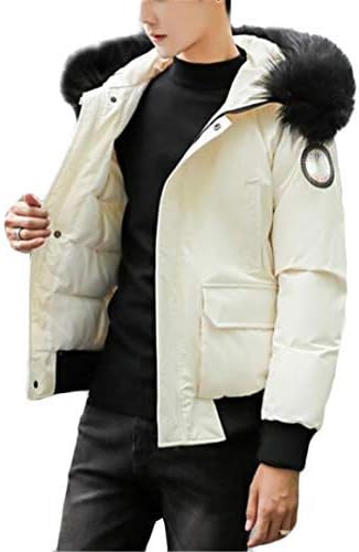 Amazon ジャンーウェ ダウンジャケット メンズ ショート丈 ダウンコート フード付き ファー付き 保温 防風 お洒落 ユニセックス 通学 コート ジャケット 通販