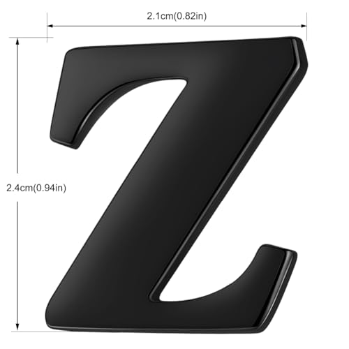 Image of HONEY BEAR Initial Alphabet Letter Lapel Pins Collar Badge Brooches for Mens /Womens Shirt Dress Decoration Black