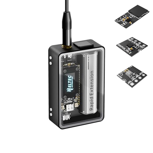 Heltec ESP32 LoRa V4 Development Board Tempered Glass Kit with BME280 GXHTV3 Buzzer Complete Sensor Suite ESP32 S3 SX1262 All in One for Meshtastic Environmental Monitoring Kit for Node IoT Wireless