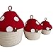 Handmade Mushroom Storage Set–Decorative,Functional Storage for Bathroom,Home Décor,Perfect Gift (3-Piece Handmade Mushroom Storage Set – Functional and Decorative Organization for Home and Bathroom)