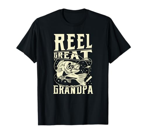 Divertido carrete Fishing Grandpa para el Día del Padre, Gran Abuelo Camiseta