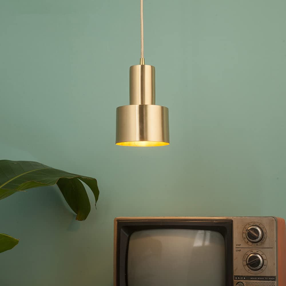Luces de techo colgantes modernas, paquete de 2, Luces colgantes pequeñas, Luces de techo colgantes pequeñas, accesorios de Metal Dorado para cocina, Isla, dormitorio, mesita de Noche, Bar, Loft