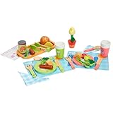 Bluey - Dine in with Bluey Set, 32 pièces en bois avec asperges magiques, assiettes, ustensiles et plus encore, parfait pour les jeux de rôle et le plaisir imaginatif, certifié FSC, convient aux